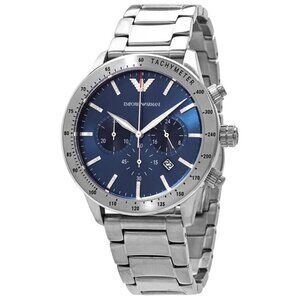 FX04928B NWT Emporio Armani Fashion Men's Quartz Steel Authentic Watch